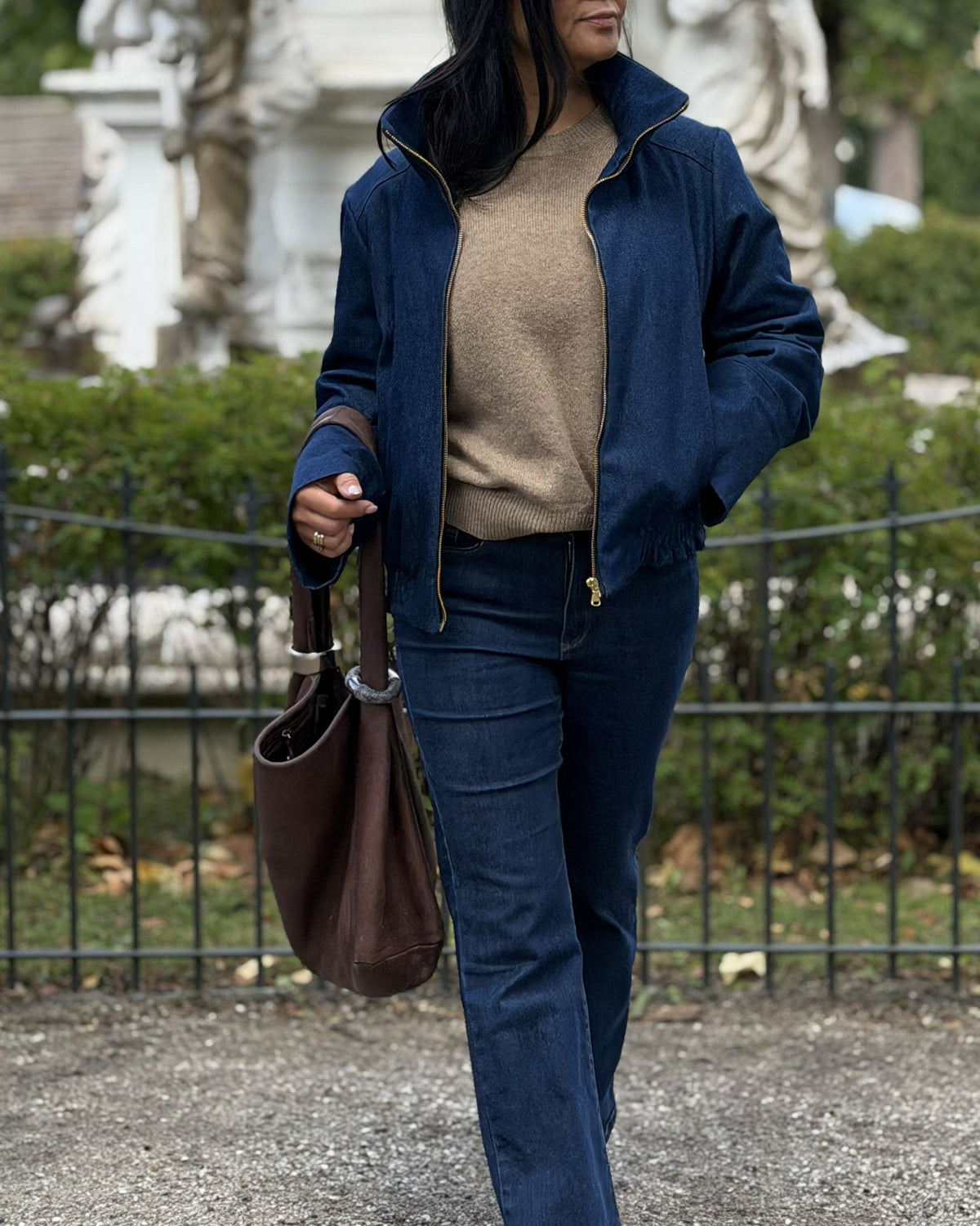 CELINE_BOMBER JAKKE_DENIM_MILJOE_FRONT