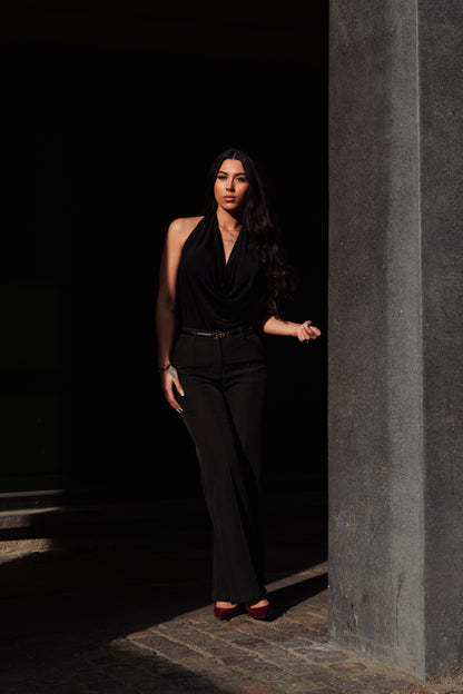 Backless top - Halterneck top med åben ryg